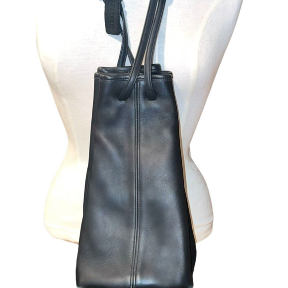Vintage Coach 9165 Legacy Black Leather  Nickel Drawstring Bucket Bag Cinch USA - Picture 11 of 13